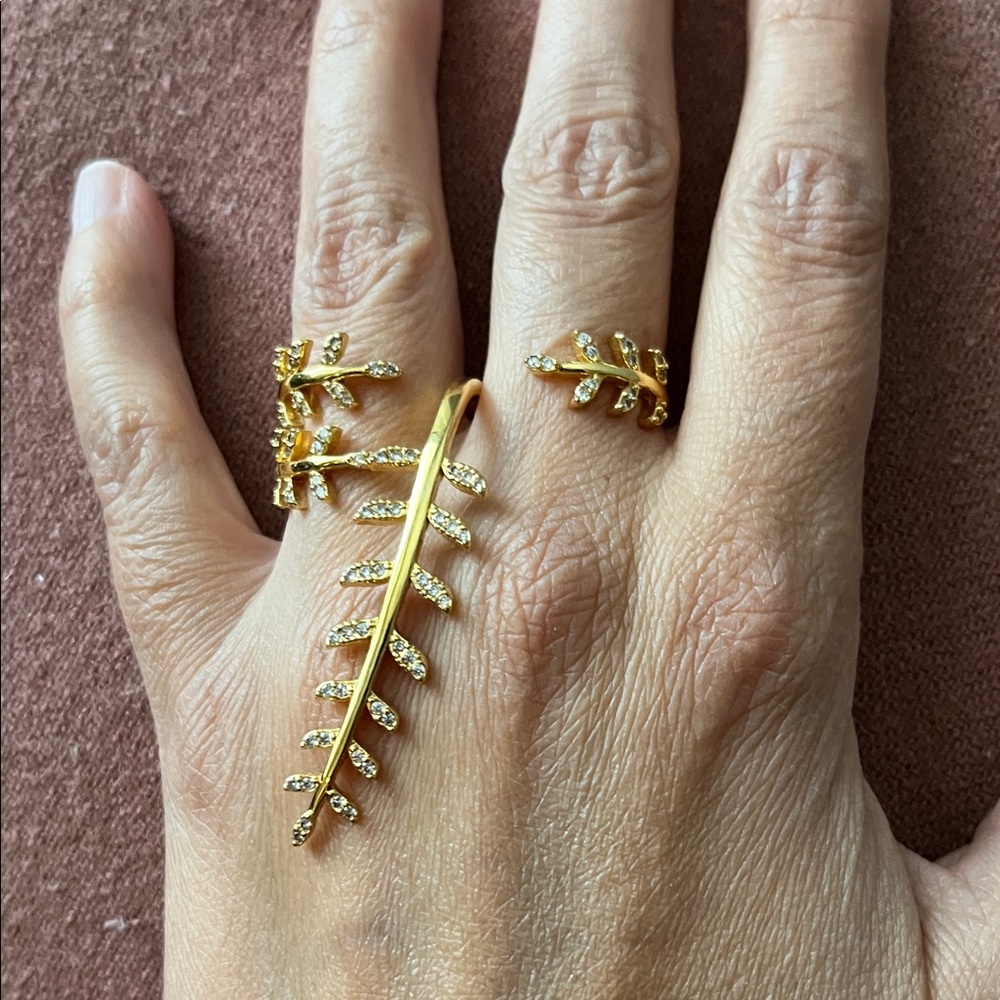 Duo Gold Leaf Ring